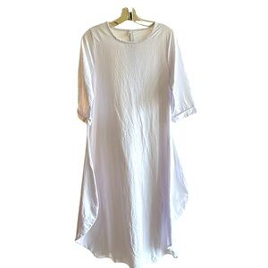 Depending on the Horizon Cotton dress or swim coverup white L